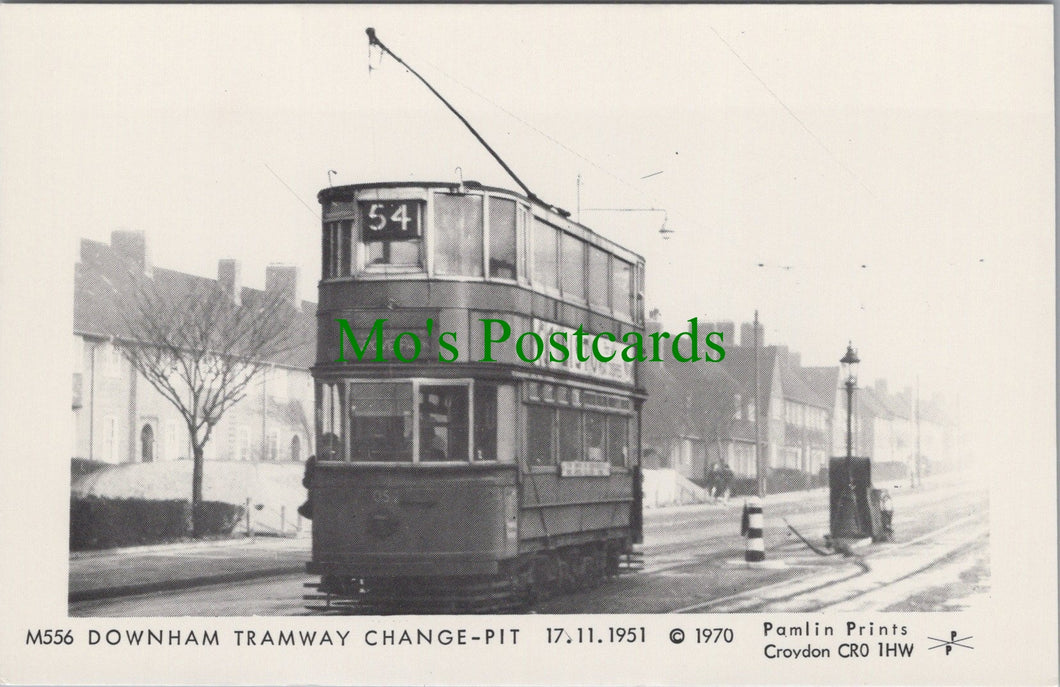 Tram Postcard - Downham Tramway Change-Pit in 1951 - SW11690