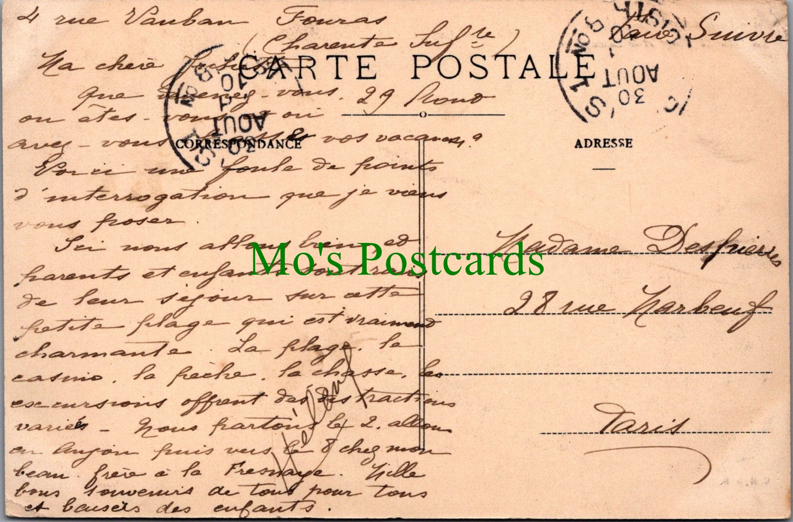 France Postcard - Fouras-Les-Bains, La Grande Plage SW11644