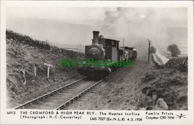 Derbyshire Postcard - The Cromford and High Peak Railway, Hopton Incline SW11605
