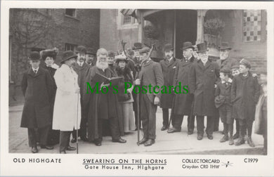 London Postcard - Old Highgate, Gate House Inn, Swearing on The Horns  SW11633