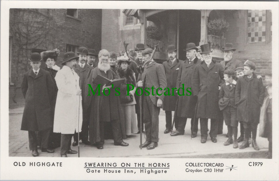 London Postcard - Old Highgate, Gate House Inn, Swearing on The Horns  SW11633