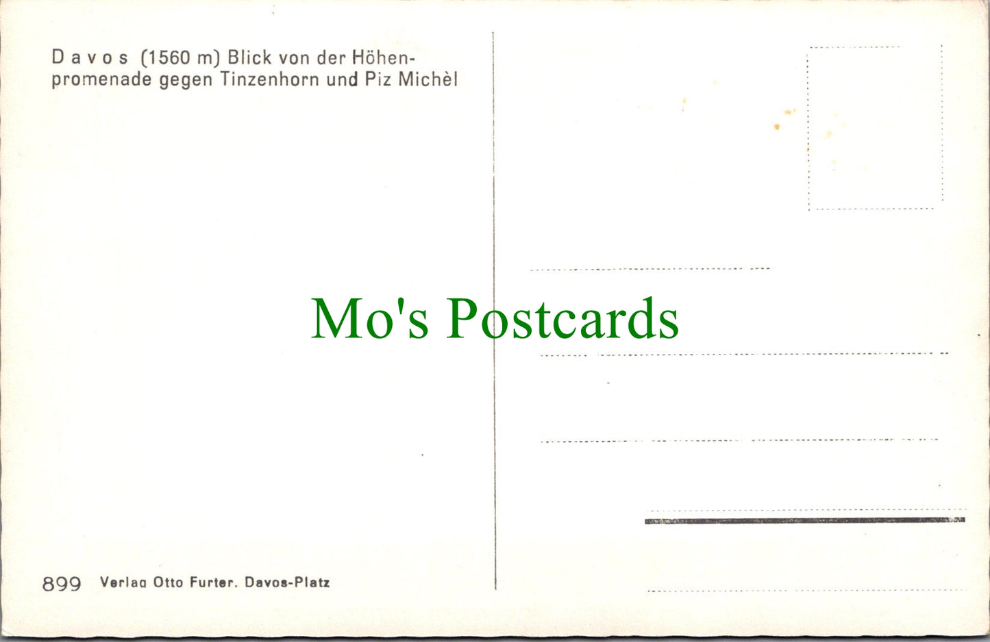 Switzerland Postcard - Davos, Blick Von Der Hohen Promenade Gegen.. SW11634