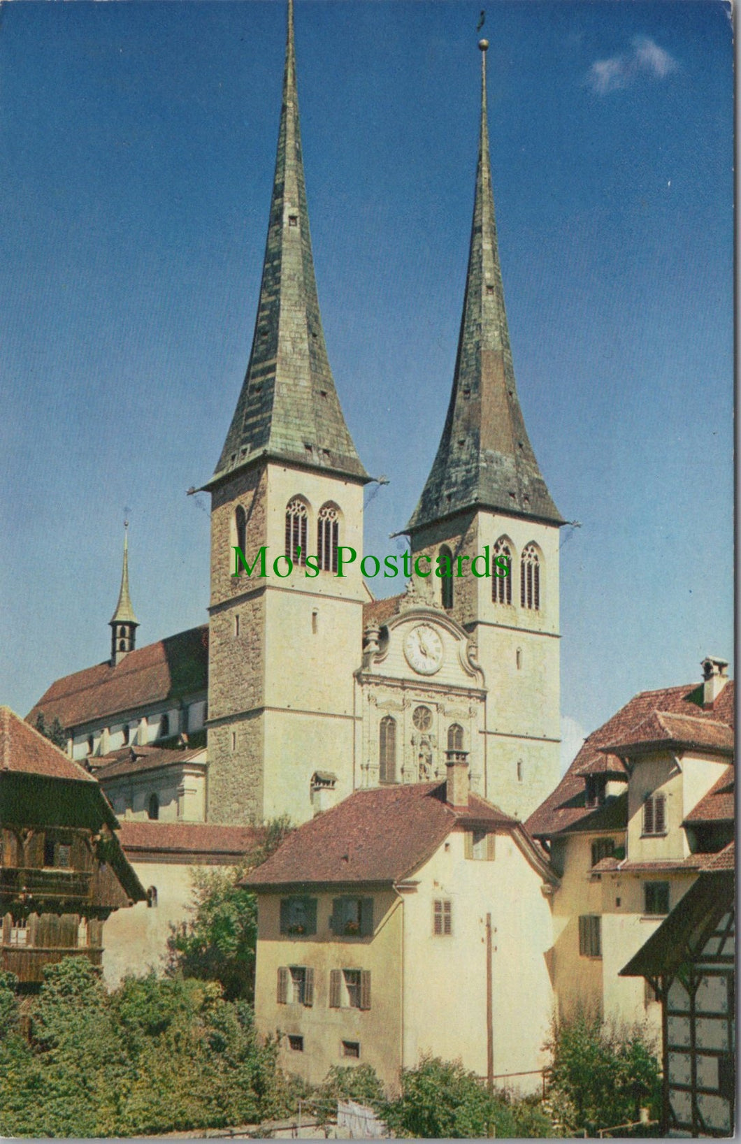 Switzerland Postcard - Lucerne and Collegiate Church  SW11639
