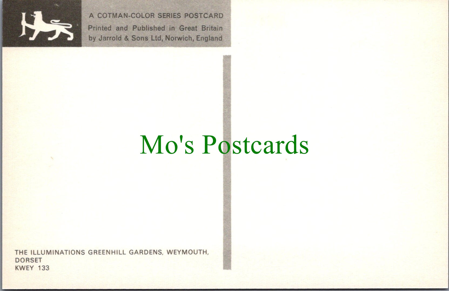 Dorset Postcard - The Illuminations, Greenhill Gardens, Weymouth  SW14557