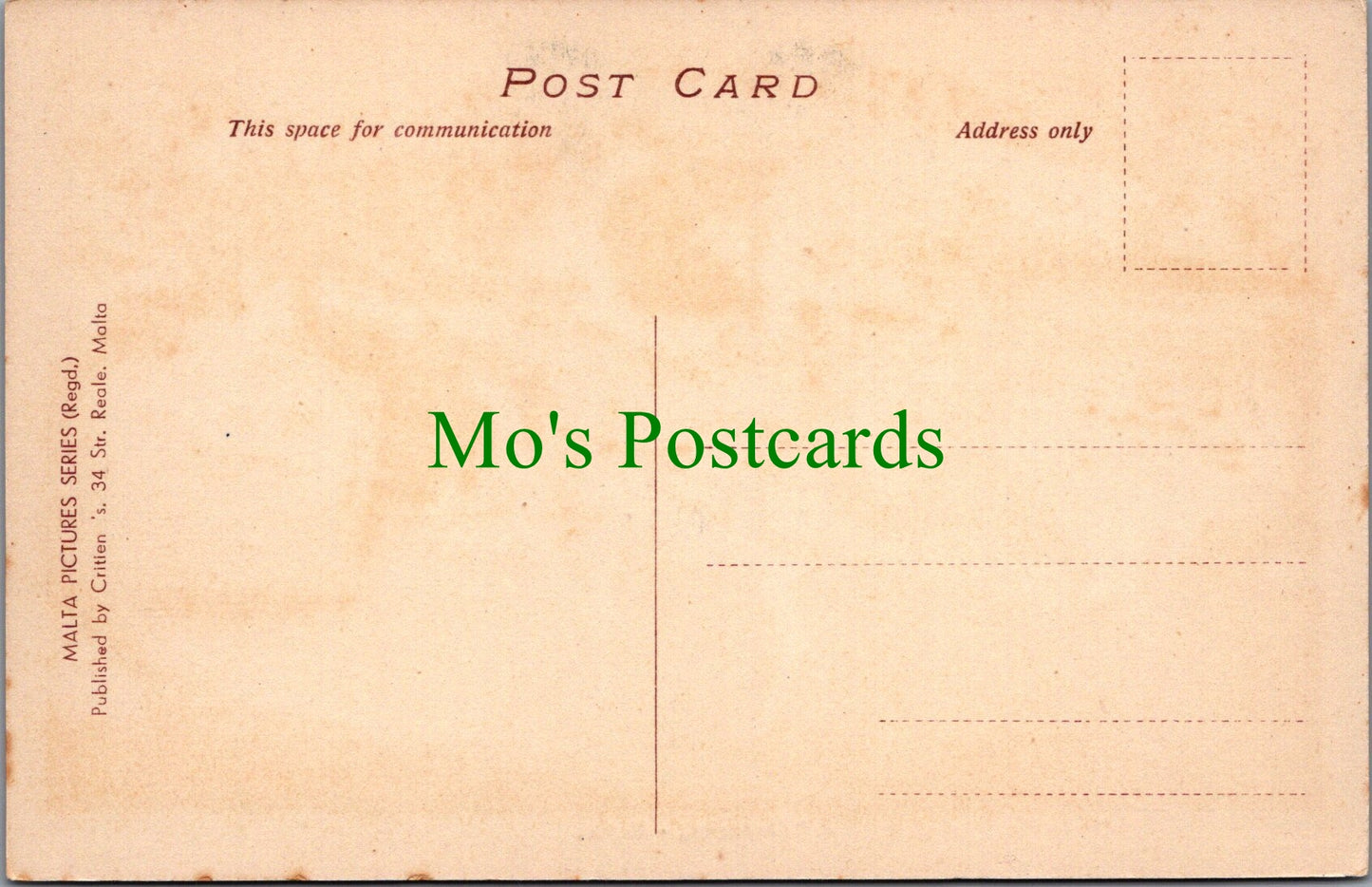 Malta Postcard - Carozzin, Horse and Carriage  SW13566