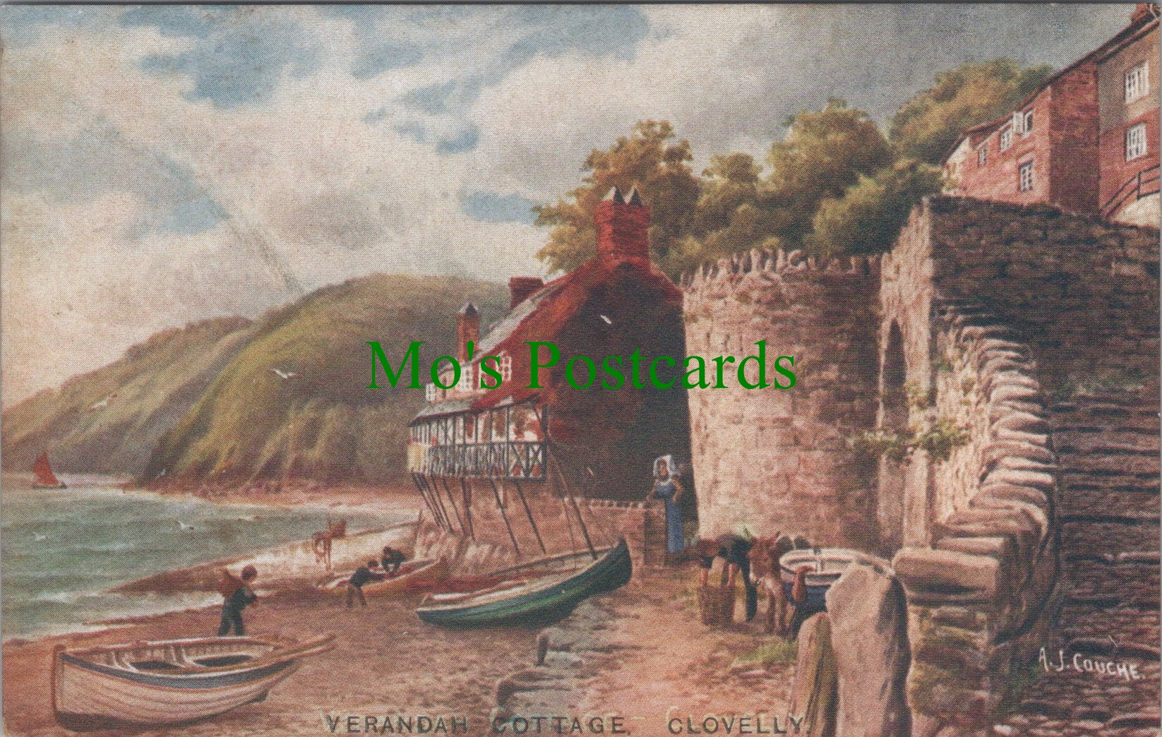 Devon Postcard - Clovelly, Verandah Cottage SW13571