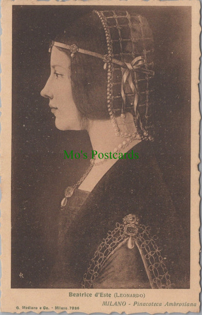 Art Postcard - Beatrice d'Este, Leonardo, Milano  SW11766