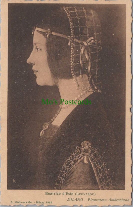 Art Postcard - Beatrice d'Este, Leonardo, Milano  SW11766