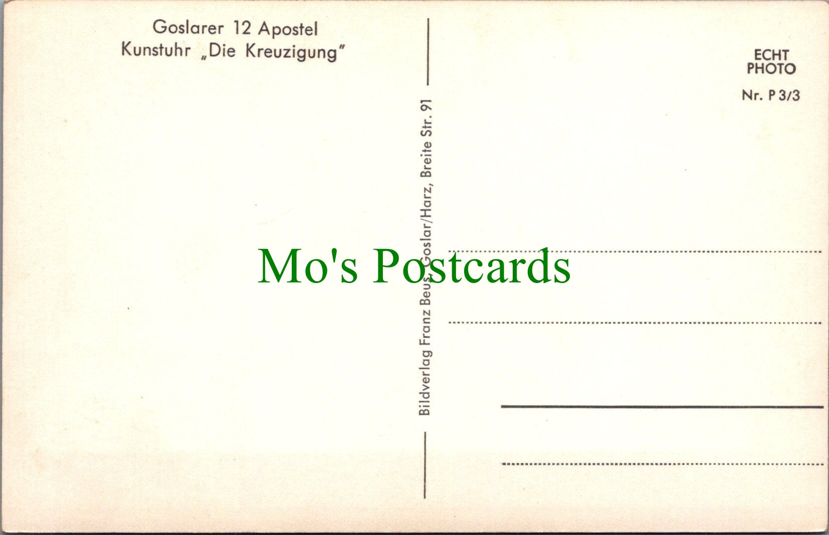 Germany Postcard - Goslarer 12 Apostel, Kunstuhr, Die Kreuzigung SW11772