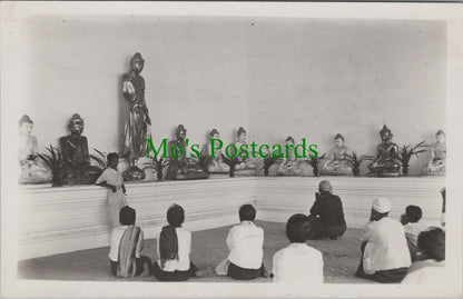 Religion Postcard - People Praying Inside a Temple / Shrine  SW11779