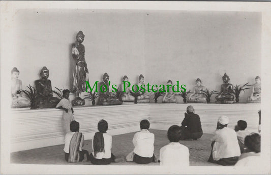 Religion Postcard - People Praying Inside a Temple / Shrine  SW11779