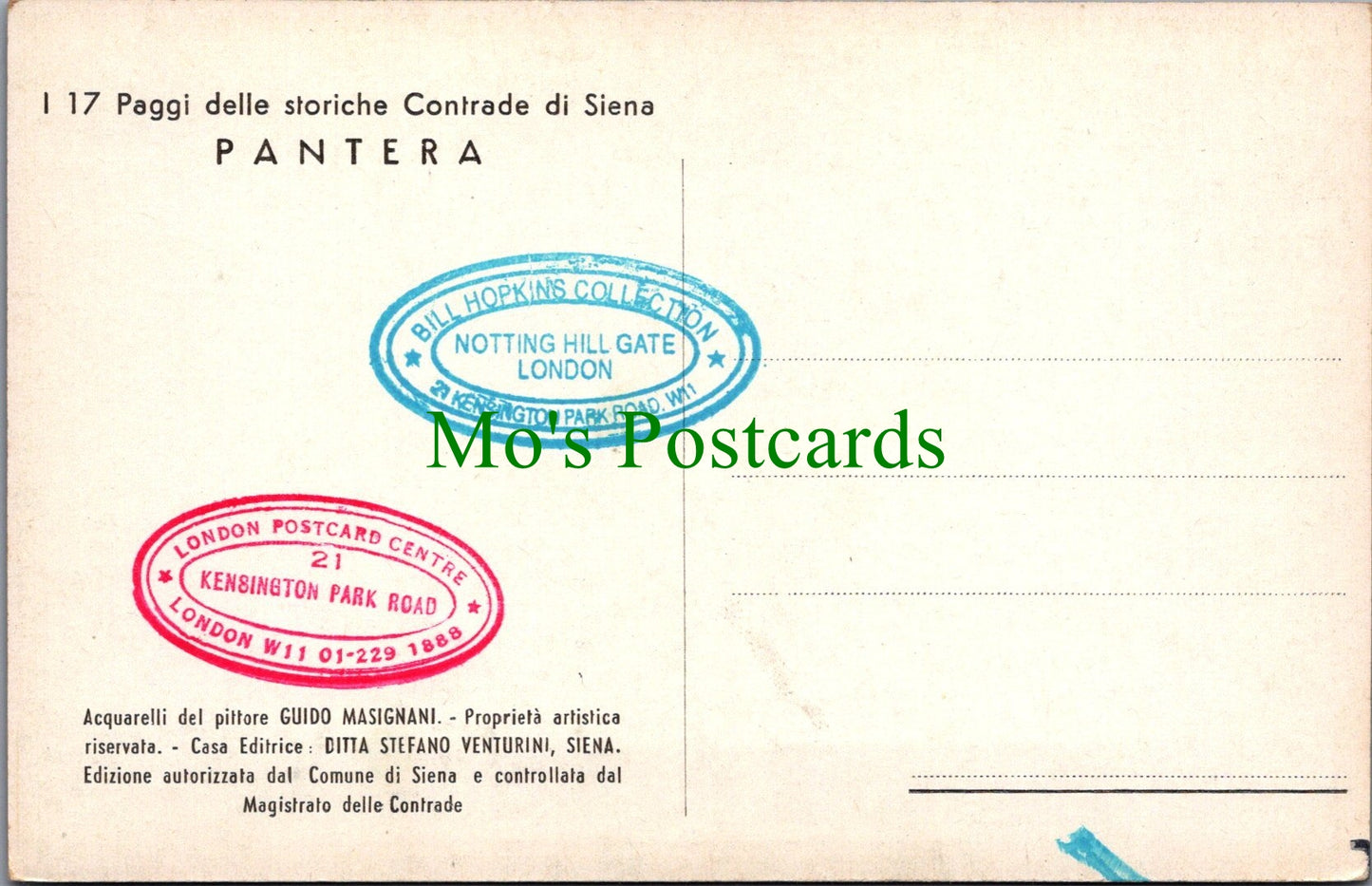 Italy Postcard - Paggi Delle Storiche Contrade Do Siena, Pantera SW11789