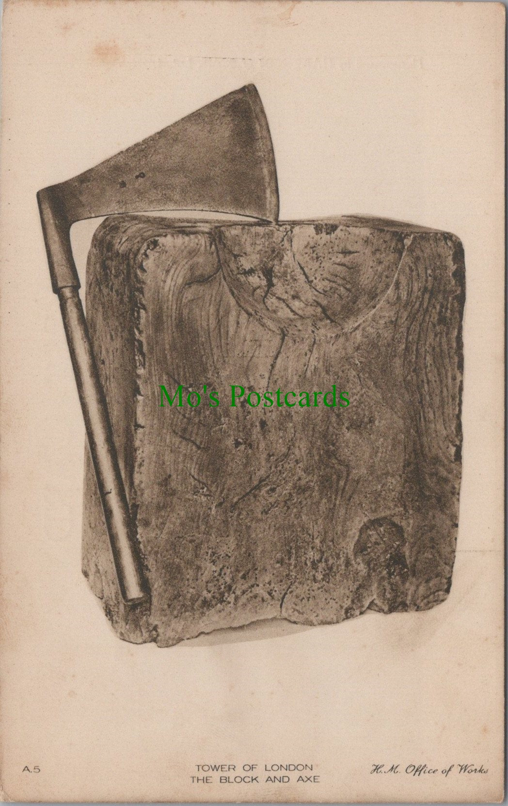 London Postcard - Tower of London, The Block and Axe  SW11798