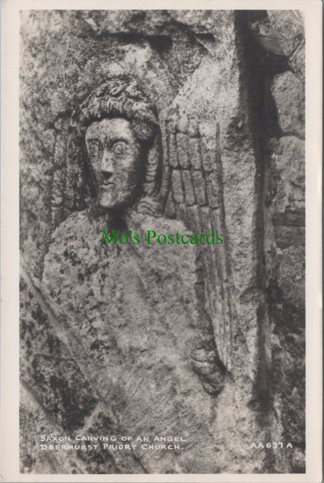 Gloucestershire Postcard - Saxon Carving of an Angel, Deerhurst Priory Church SW11799
