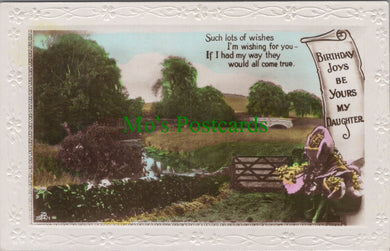 Greetings Postcard - Birthday Joys Be Yours My Daughter DC1152