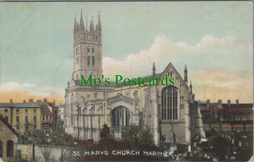 Warwickshire Postcard - St Marys Church, Warwick  DC1107