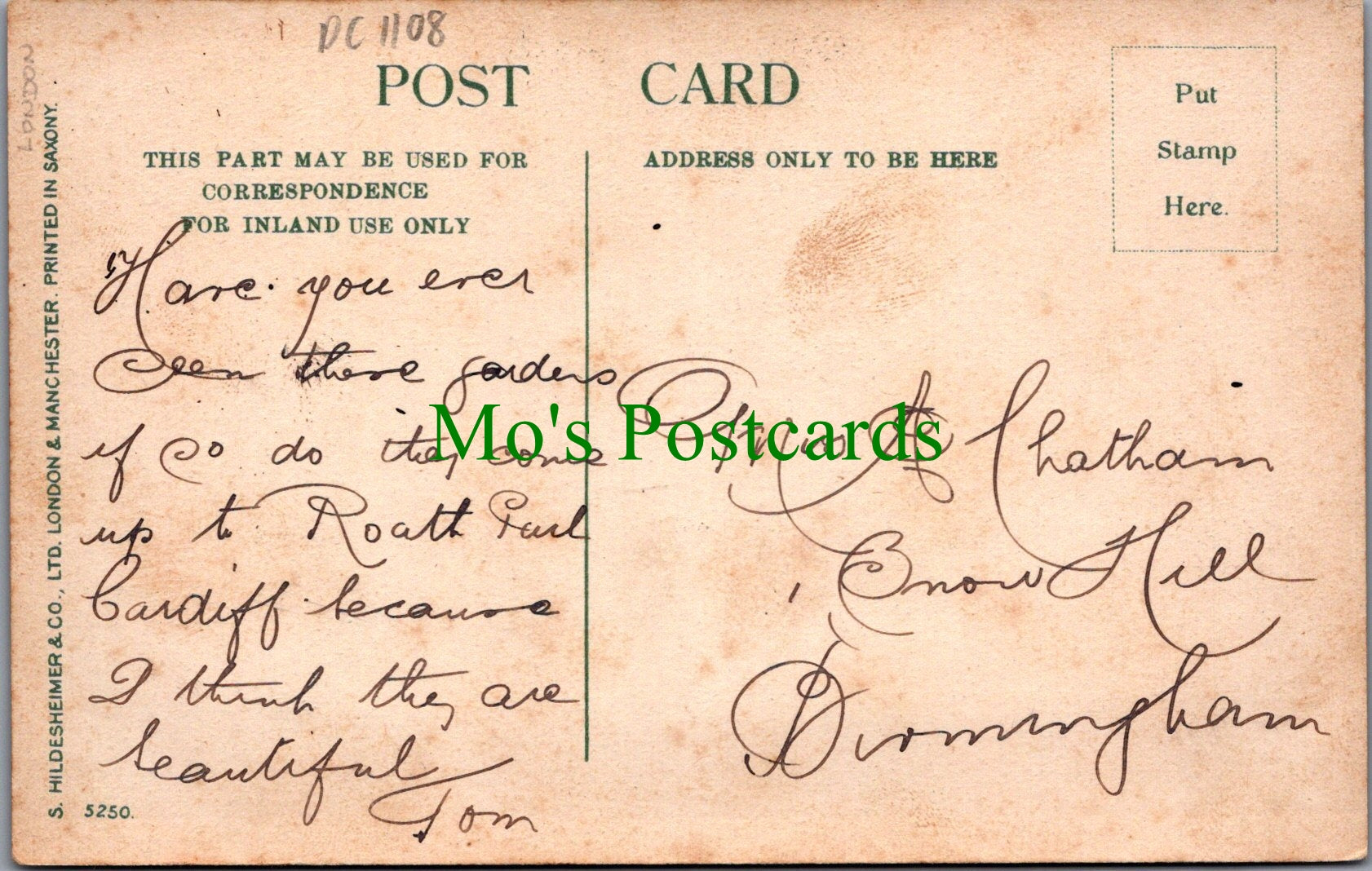 London Postcard - Kensington Gardens  DC1108