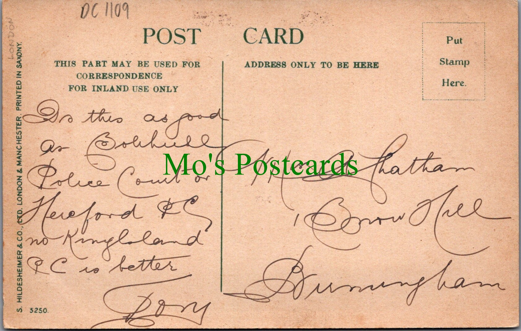 Middlesex Postcard - Hampton Court Palace  DC1109