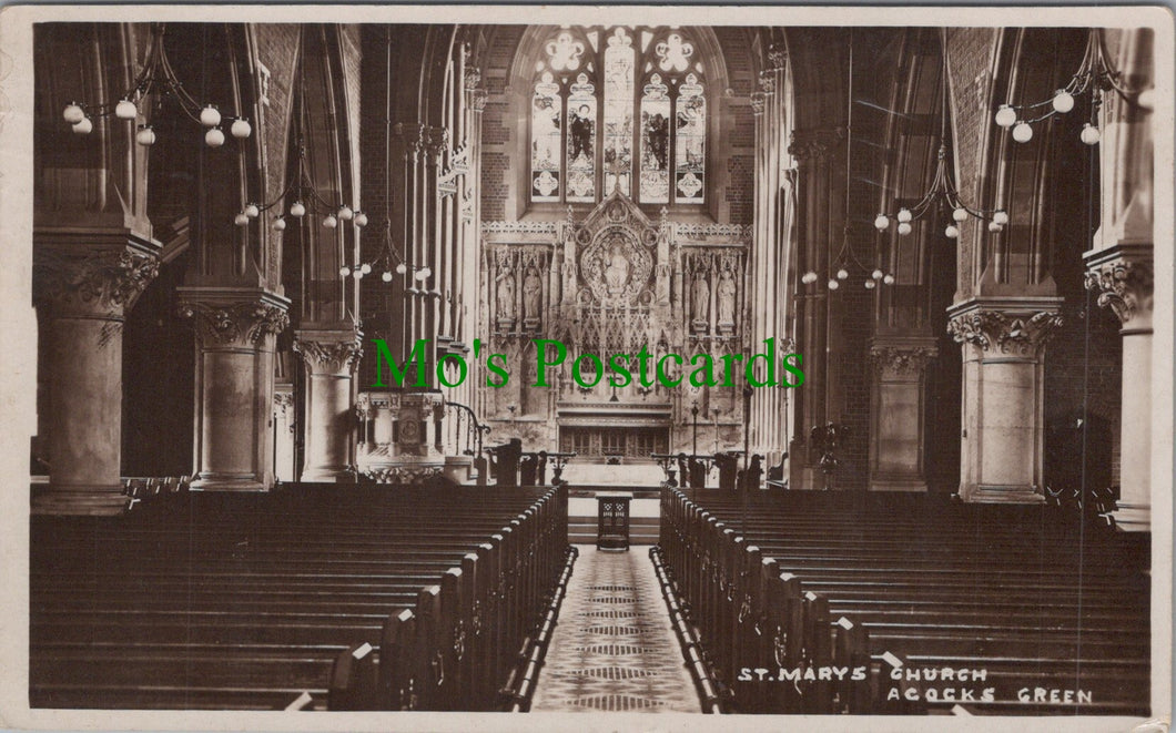 Warwickshire Postcard - St Marys Church, Acocks Green, Birmingham  DC1075