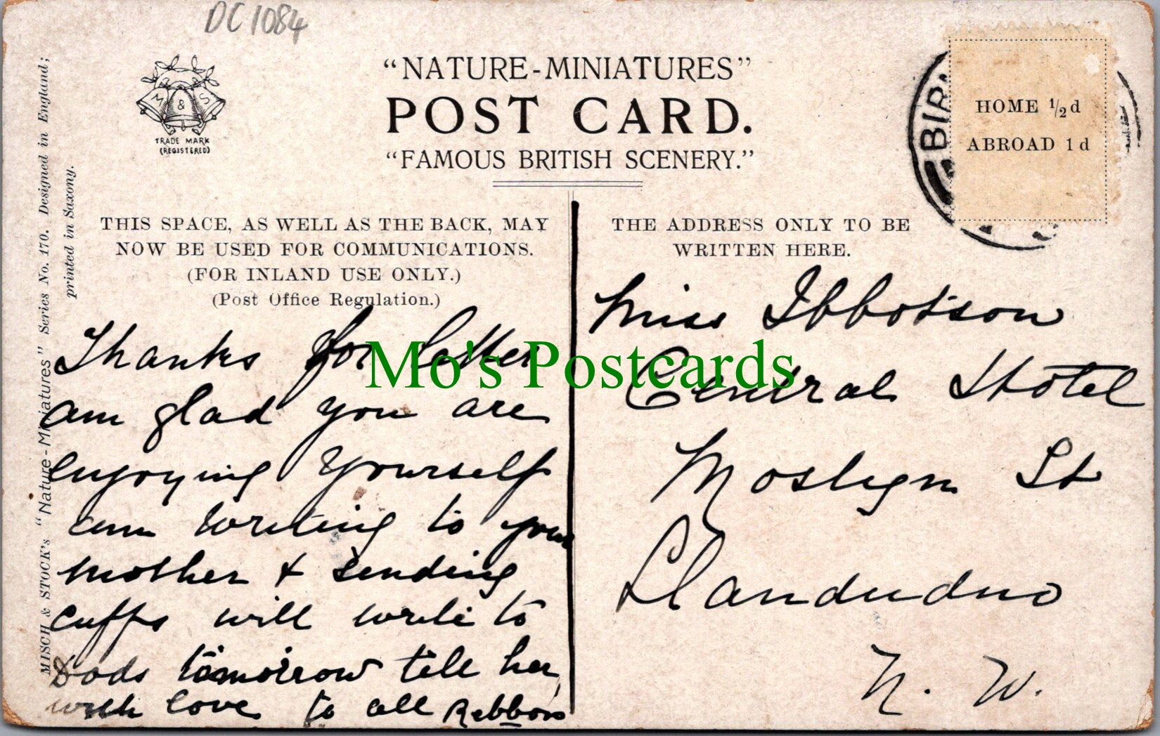 London Postcard - Bushey Park / Bushy Park DC1084