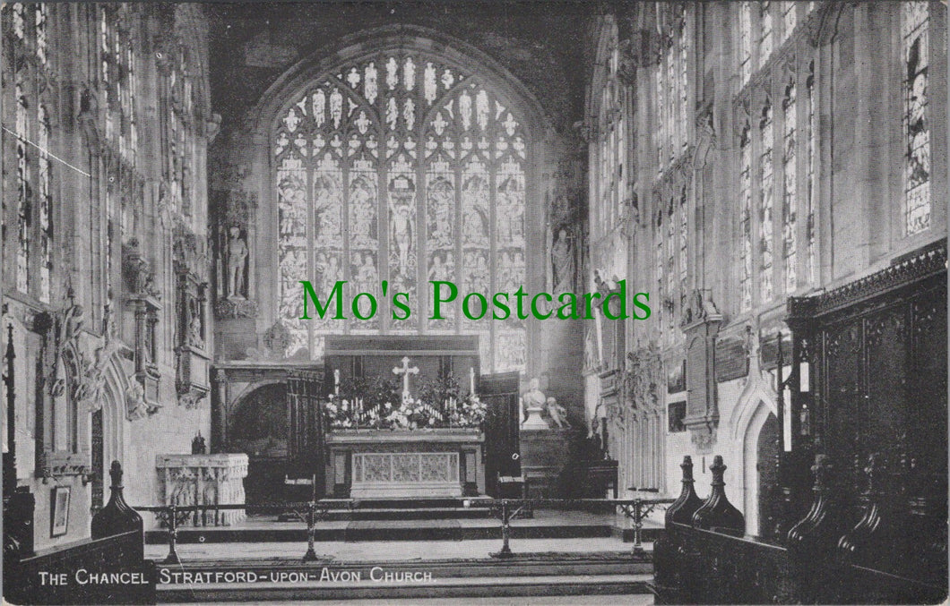 Warwickshire Postcard - Stratford Upon Avon Church, The Chancel DC1097