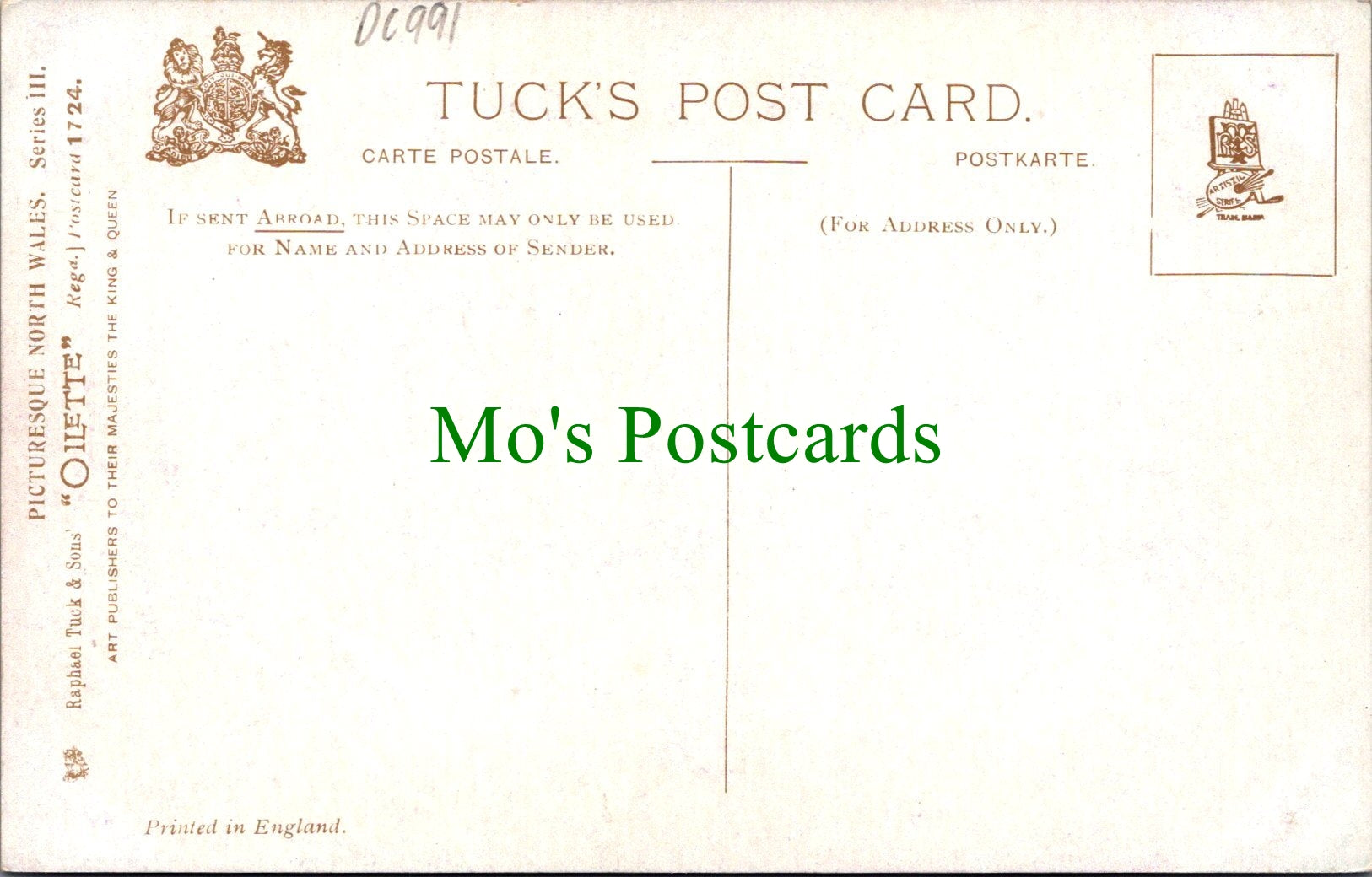Wales Postcard - Artist View of Pont-Y-Pair, Betws-Y-Coed DC991