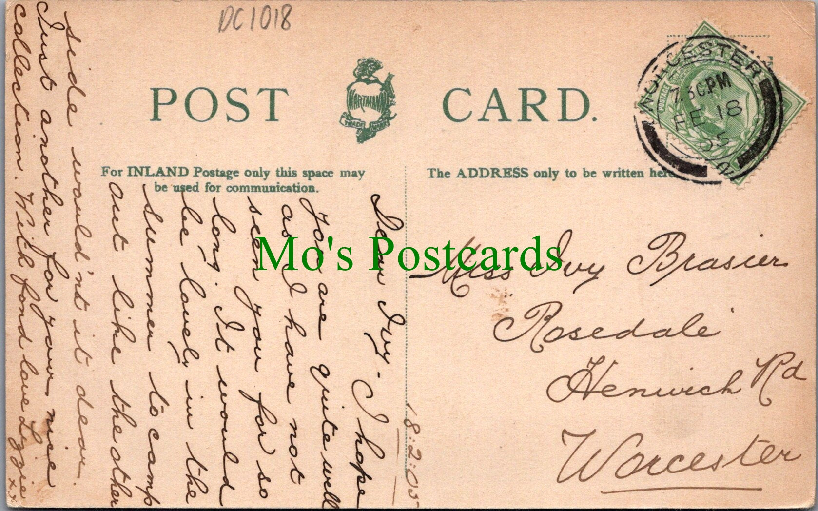 Camping Postcard - One Solution of The Housing Problem DC1018