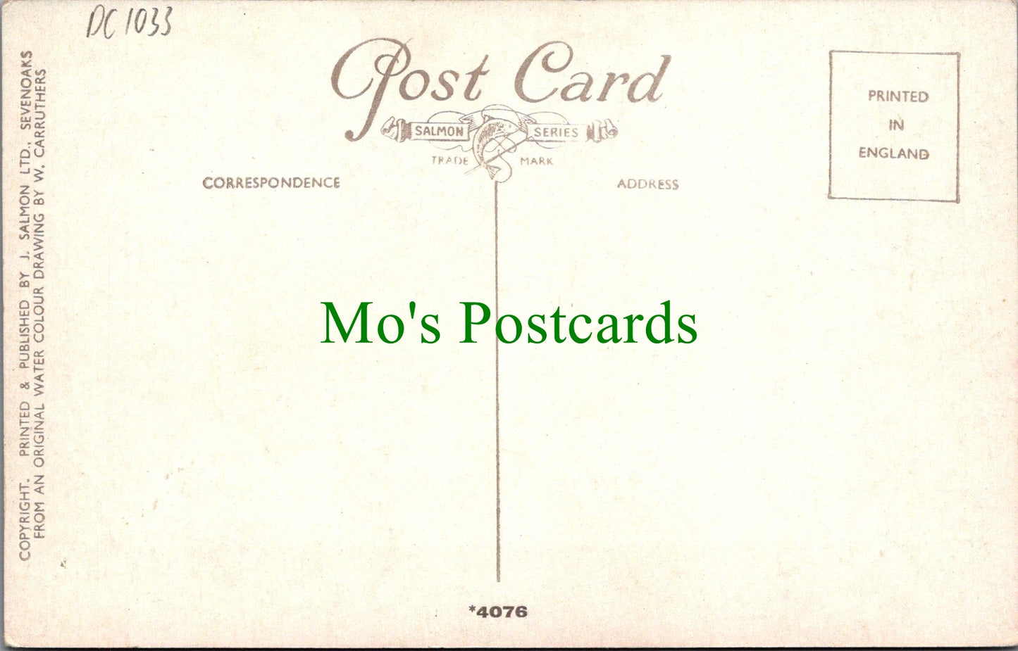Warwickshire Postcard - Stratford-On-Avon Gower Monument DC1033