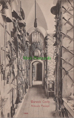 Warwickshire Postcard - Warwick Castle, Armoury Passage  SW13050