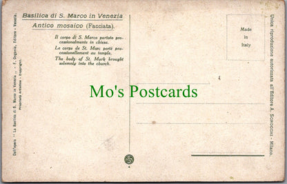 Italy Postcard - Basilica Di S.Marco in Venezia  SW13056