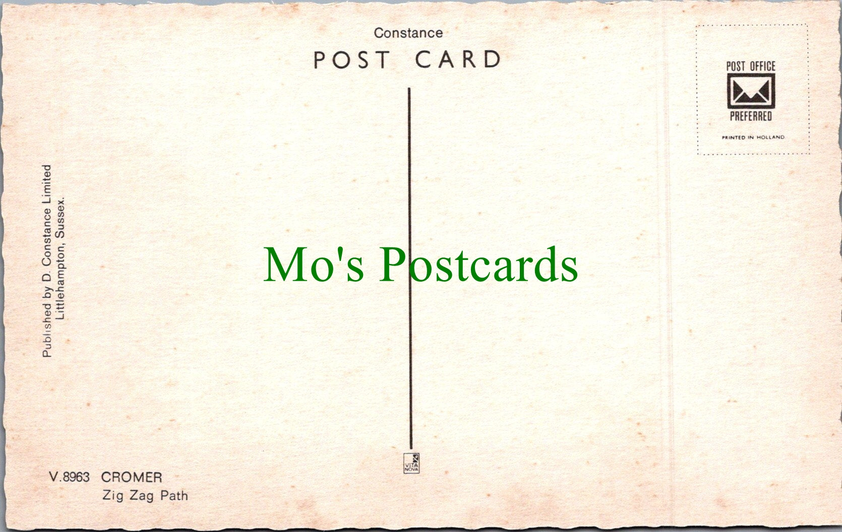 Norfolk Postcard - Cromer Zig Zag Path  SW11520