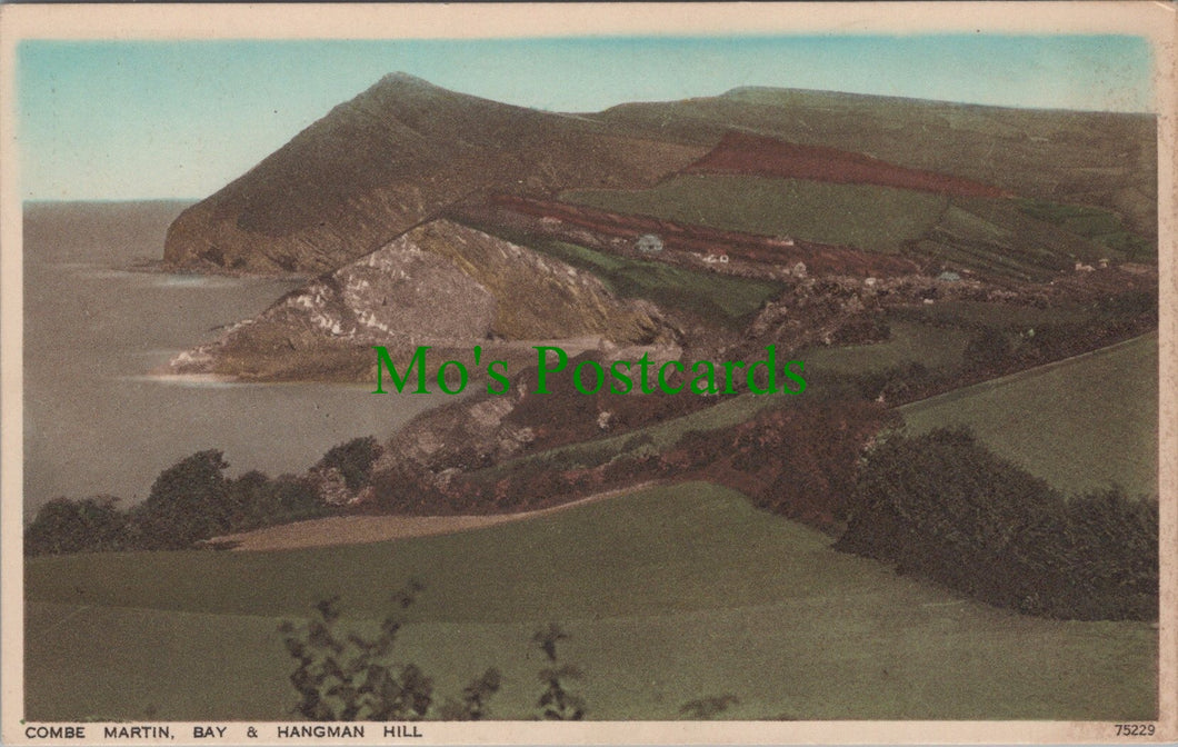 Devon Postcard - Combe Martin Bay and Hangman Hill  DC1630