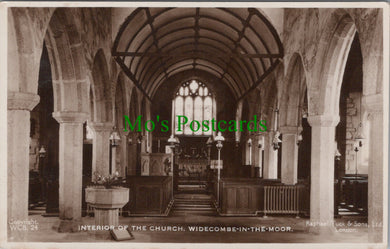 Devon Postcard - Widecombe-In-The-Moor Church Interior DC1631
