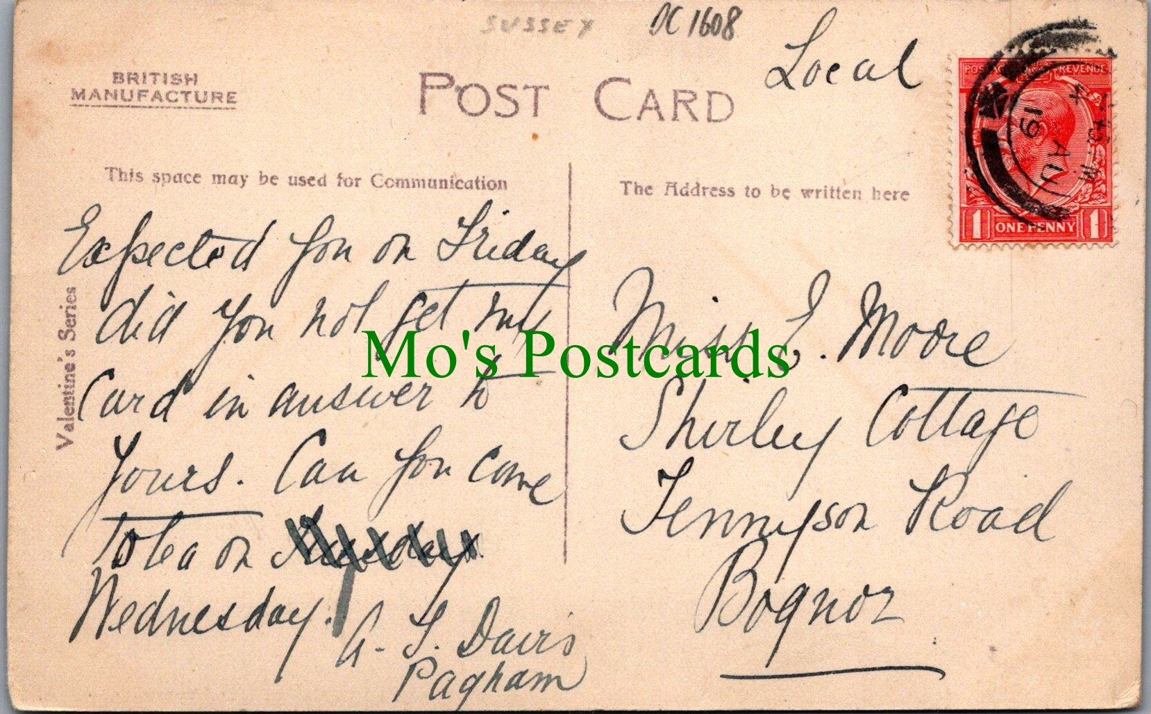 Sussex Postcard - Chichester, Market Cross  DC1608