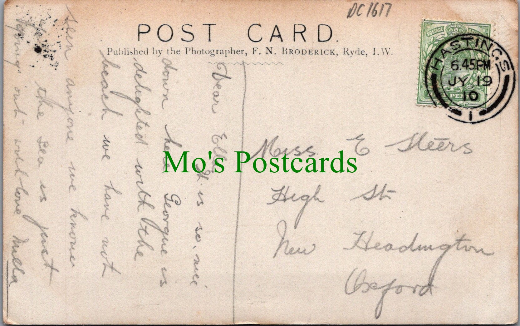 Sussex Postcard - Hastings, St Clements Cave  DC1617