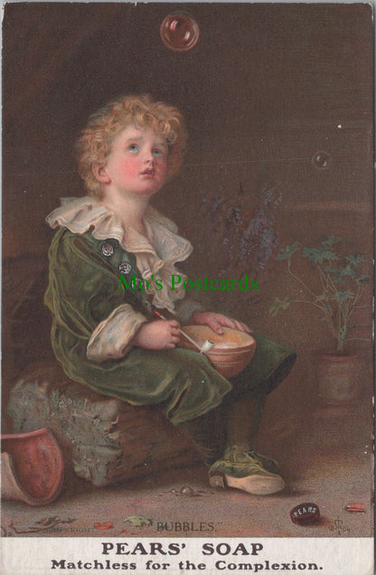 Advertising Postcard - Pears' Soap "Bubbles", Children DC1565