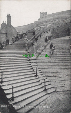 Yorkshire Postcard - Whitby Church Steps   DC1569