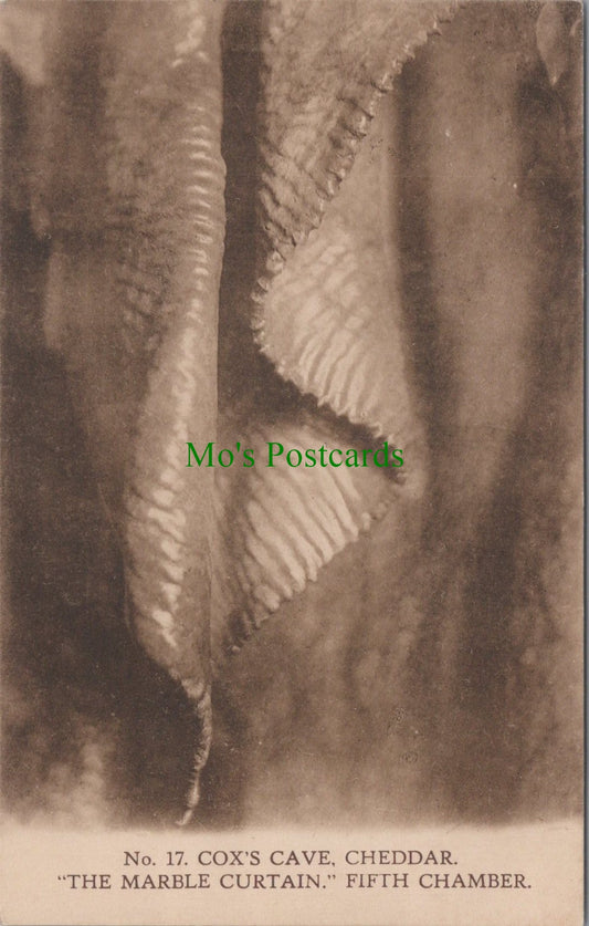 Somerset Postcard - Cheddar, Cox's Cave, The Marble Curtain  DC1573