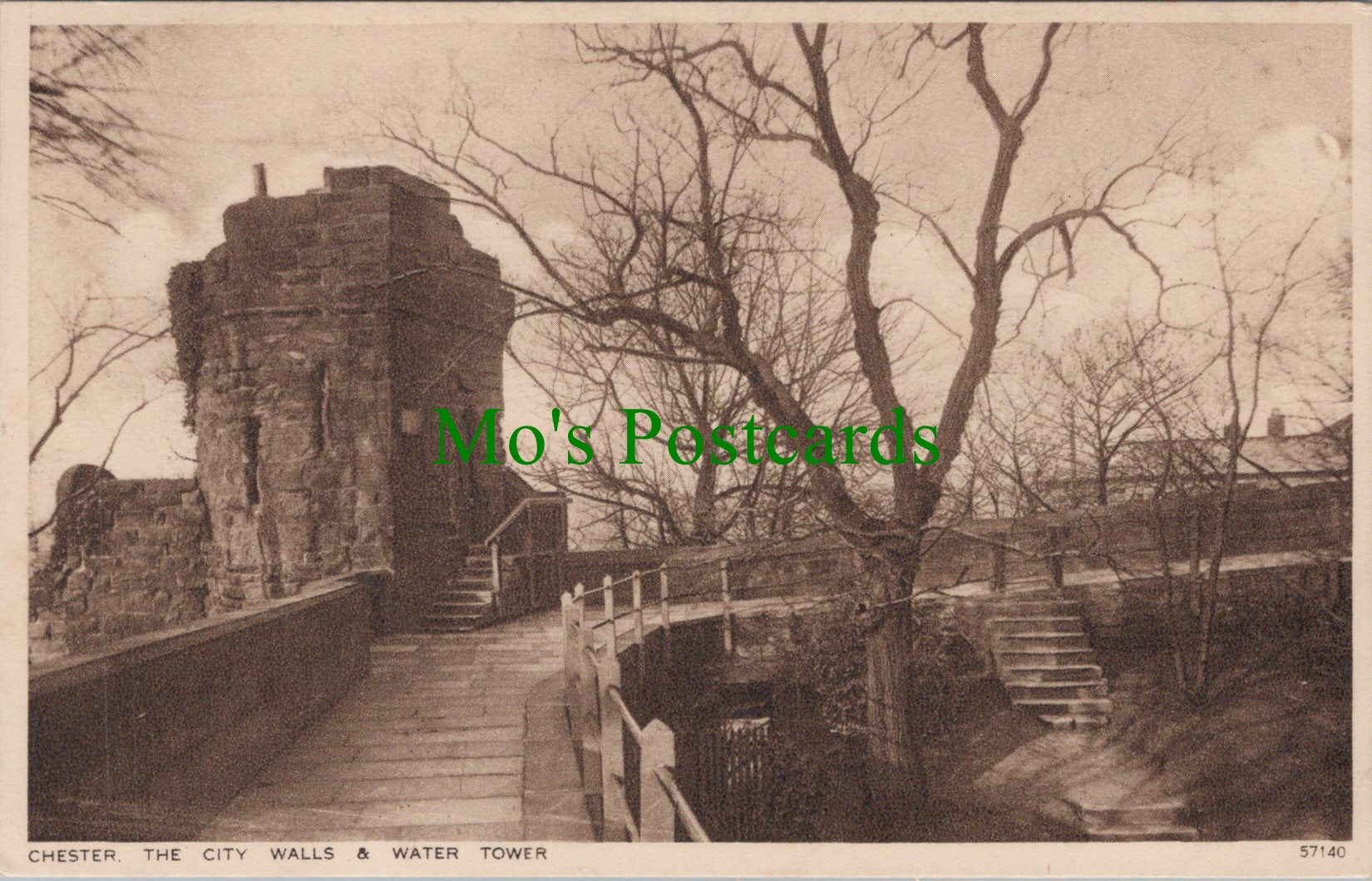 Cheshire Postcard - Chester City Walls and Water Tower  DC1554