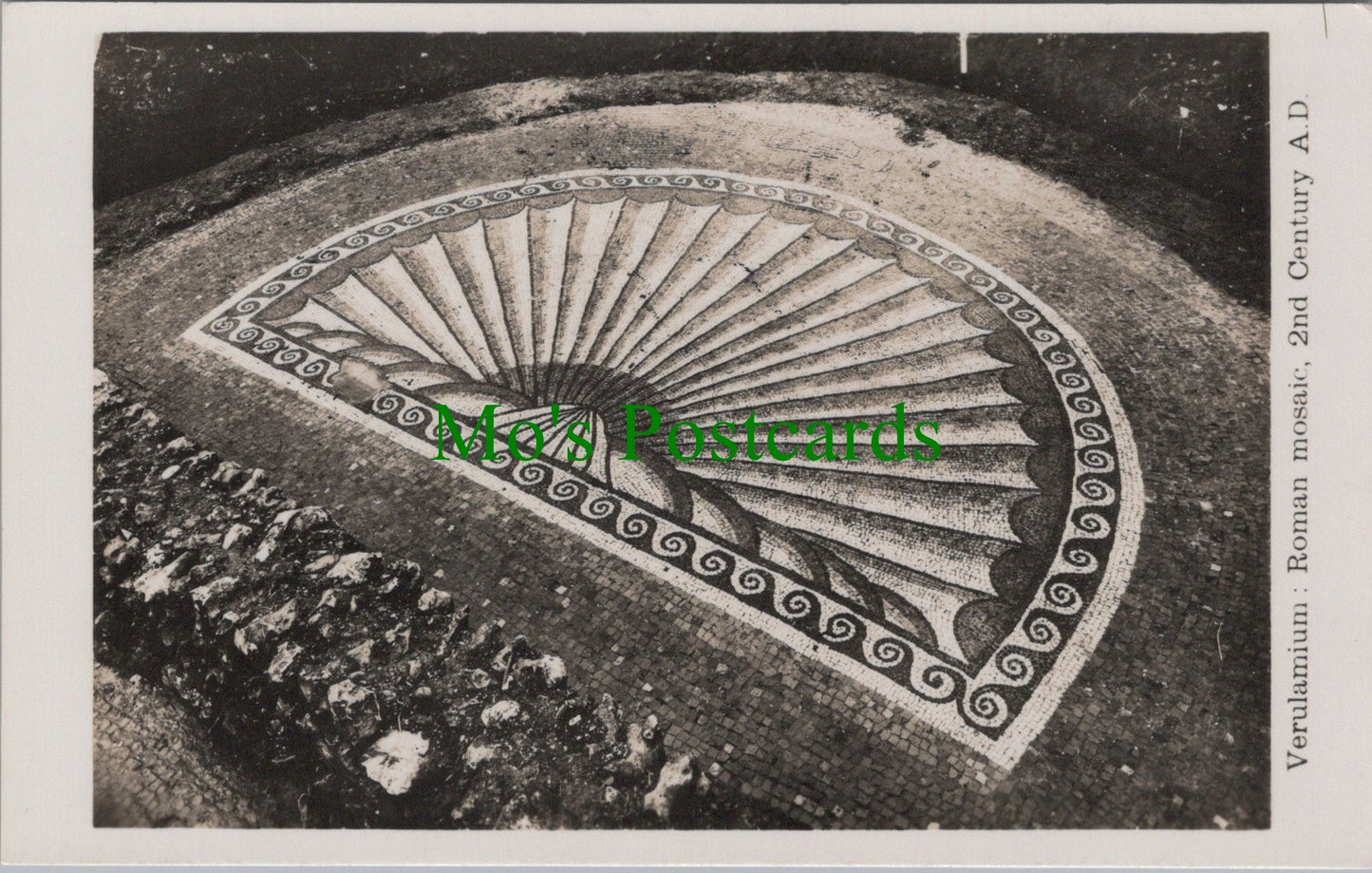 Hertfordshire Postcard - Verulamium Roman Mosaic, 2nd Century A.D - DC1563