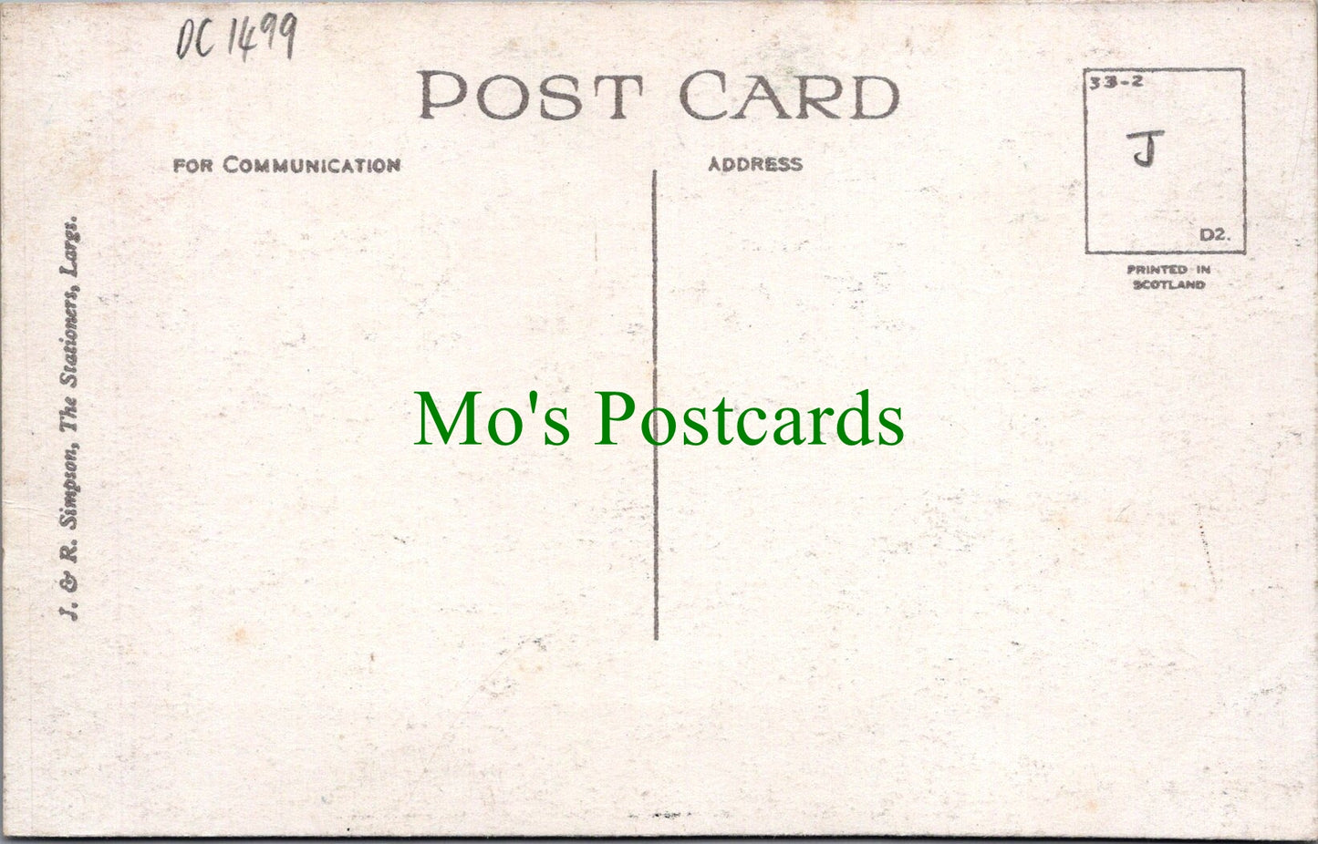 Scotland Postcard - Broomfields, Largs DC1499