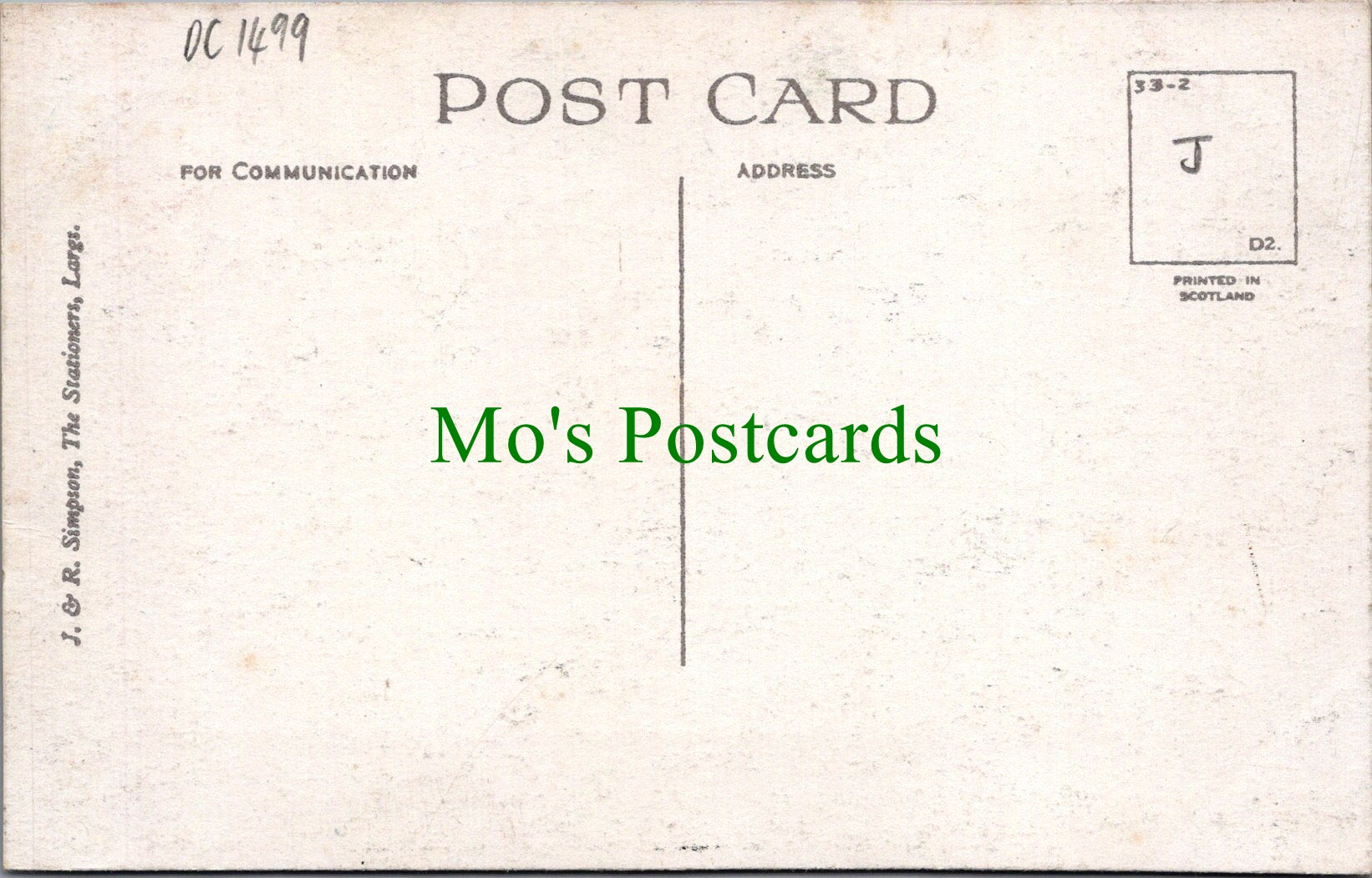 Scotland Postcard - Broomfields, Largs DC1499