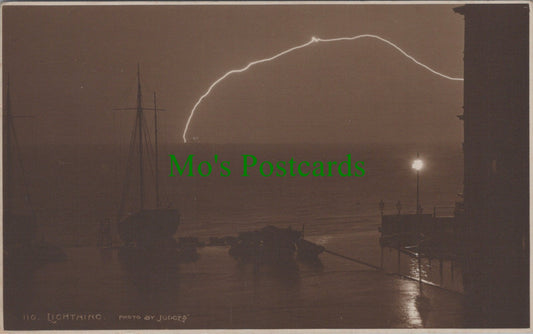 Weather Postcard - Lightning Spark, Hastings Coast  SW13170