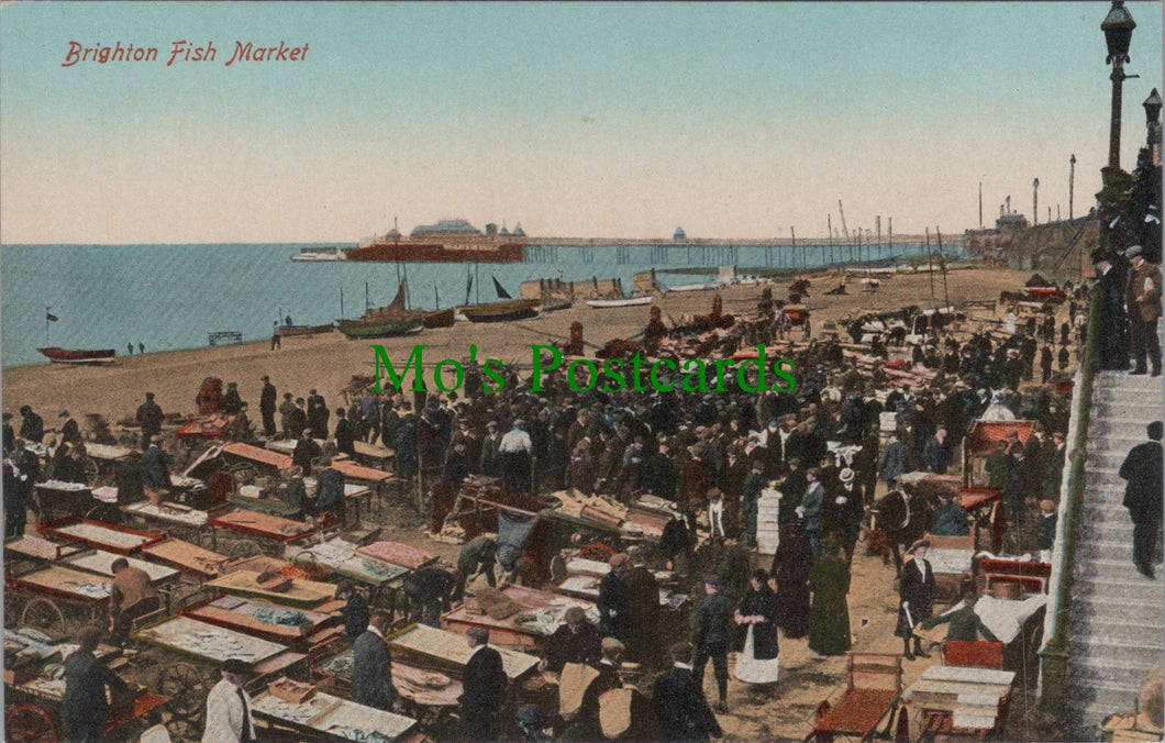 Sussex Postcard - Brighton Fish Market   SW13172