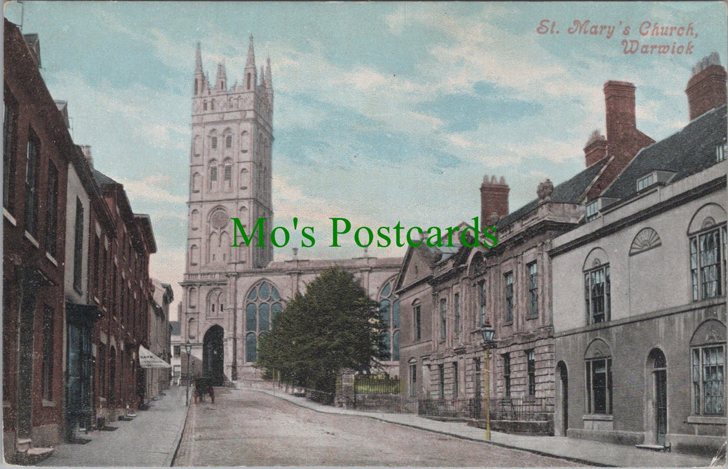 Warwickshire Postcard - Warwick, St Mary's Church    SW13177