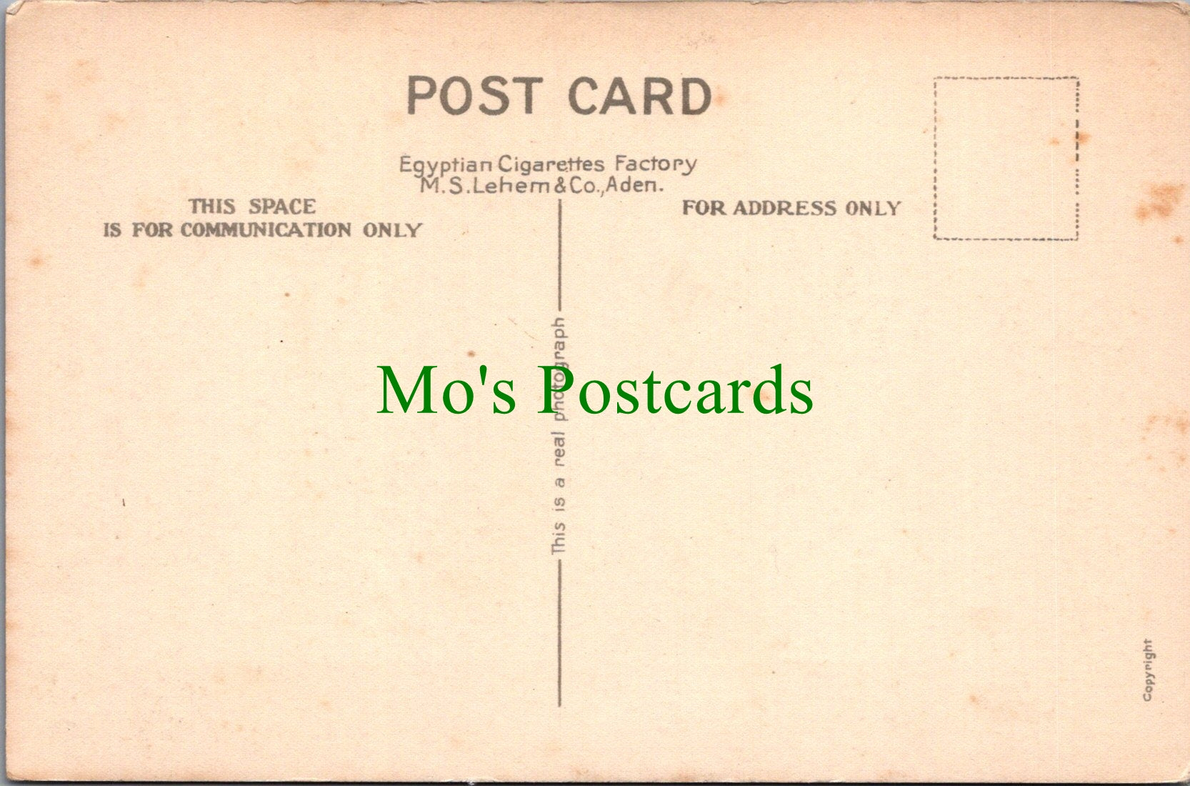 Yemen Postcard - General View of Aden   SW13179