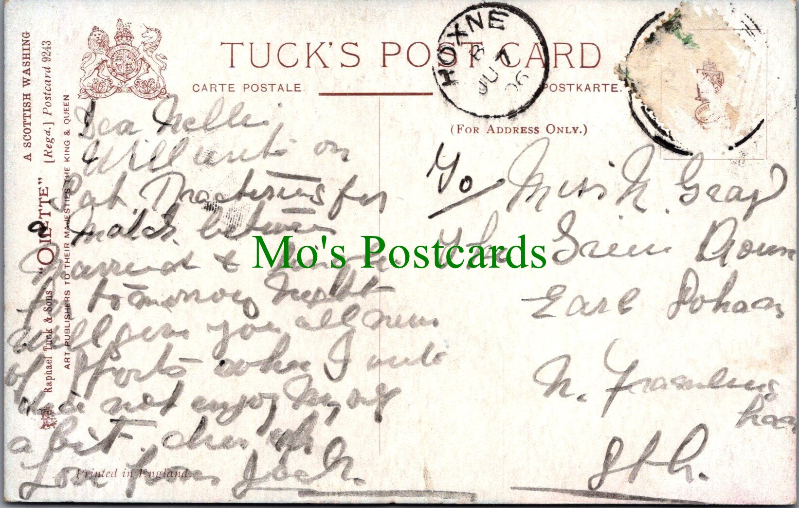 Scotland Postcard - A Scottish Washing   SW13190