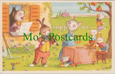 Children's Art Postcard - Cute Cartoon Animals, Artist Simon  HP225