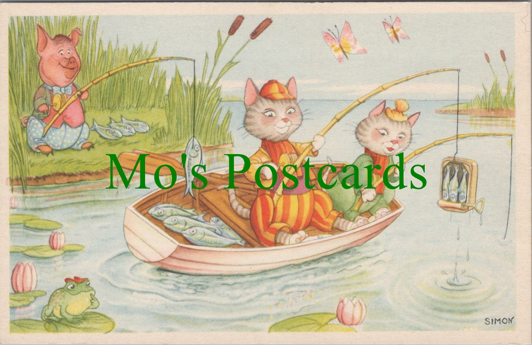 Children's Art Postcard - Cute Cartoon Animals, Artist Simon  HP226