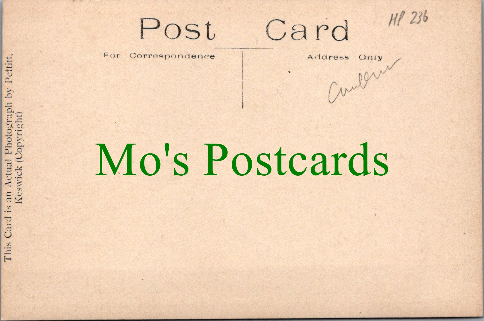 Cumbria Postcard - The Heads, Keswick   HP236